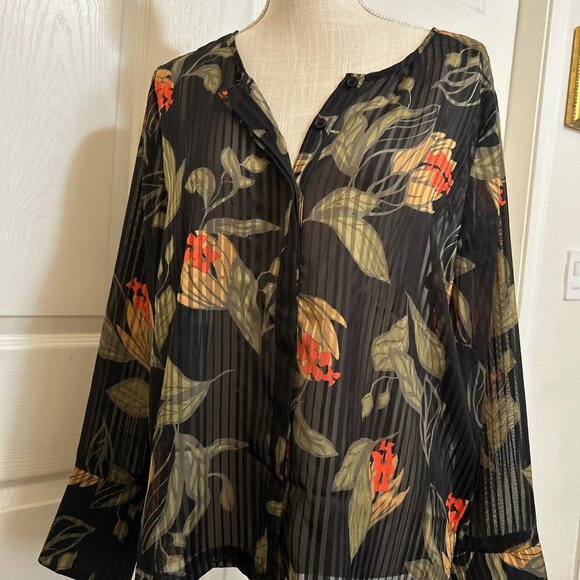 G Giuliana Button-Front 3 for $25 avail, blk, rust green - Picture 2 of 5